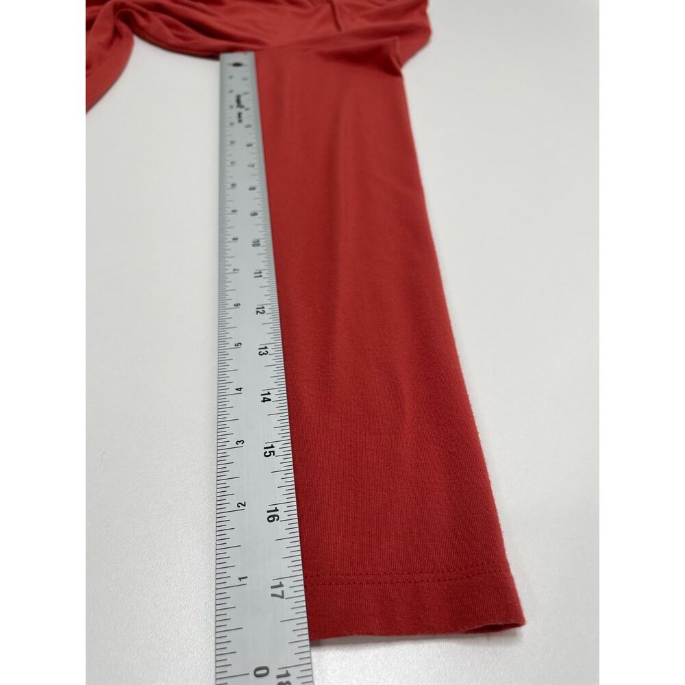 Soft Surroundings Long Sleeve T-Shirt Cut-Away Jersey Knit Rust Red Womens‎ XS - Picture 9 of 9
